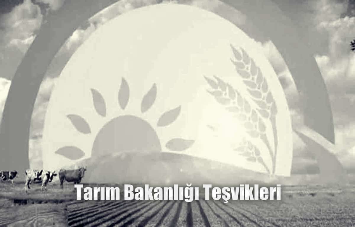 Tarım Bakanlığı Teşvikleri